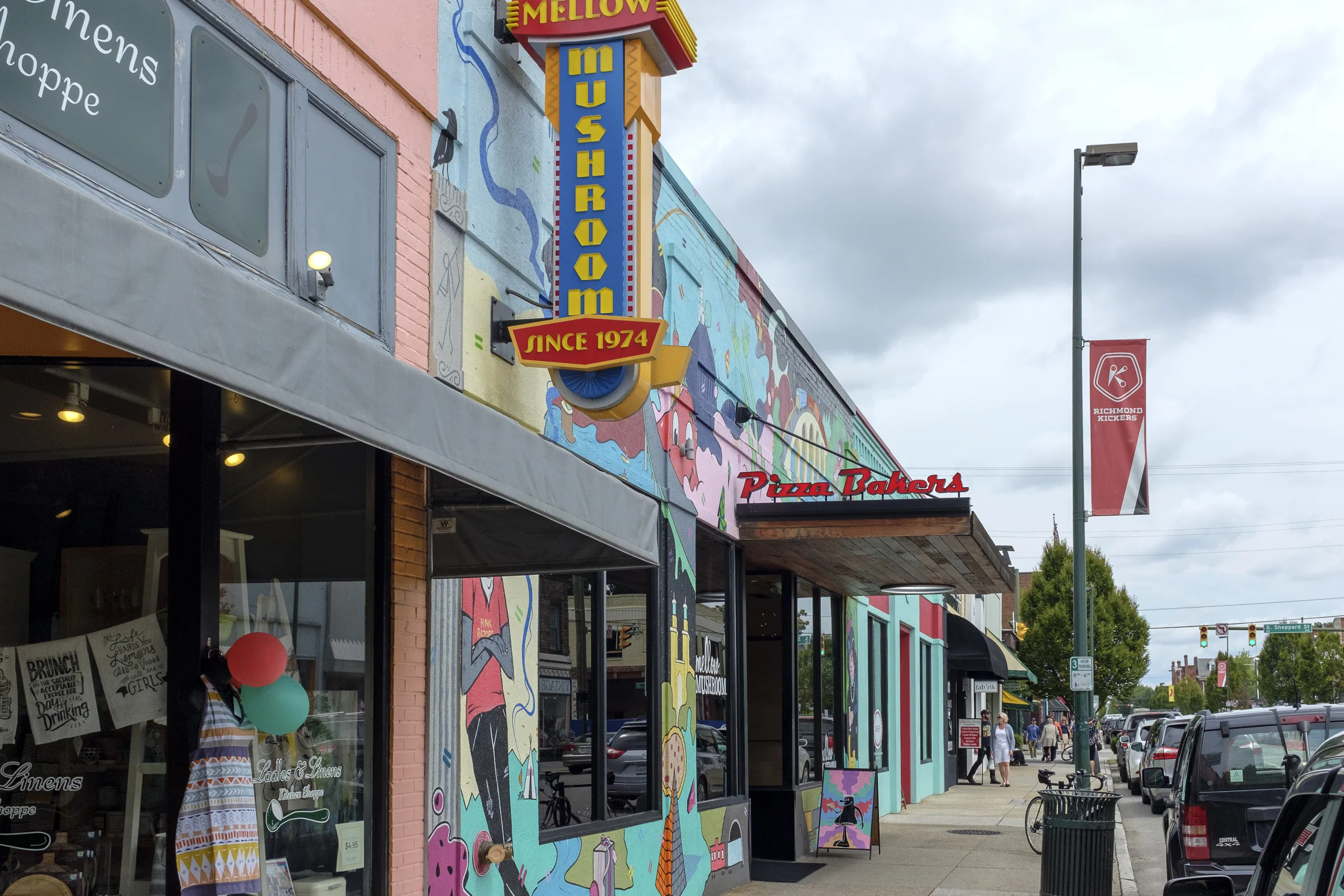 The Carytown shopping district along West Cary Street in Richmond, VA